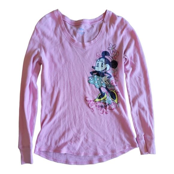 Disney Store Minnie Mouse Long Sleeve Thermal Top Size M - Picture 1 of 5